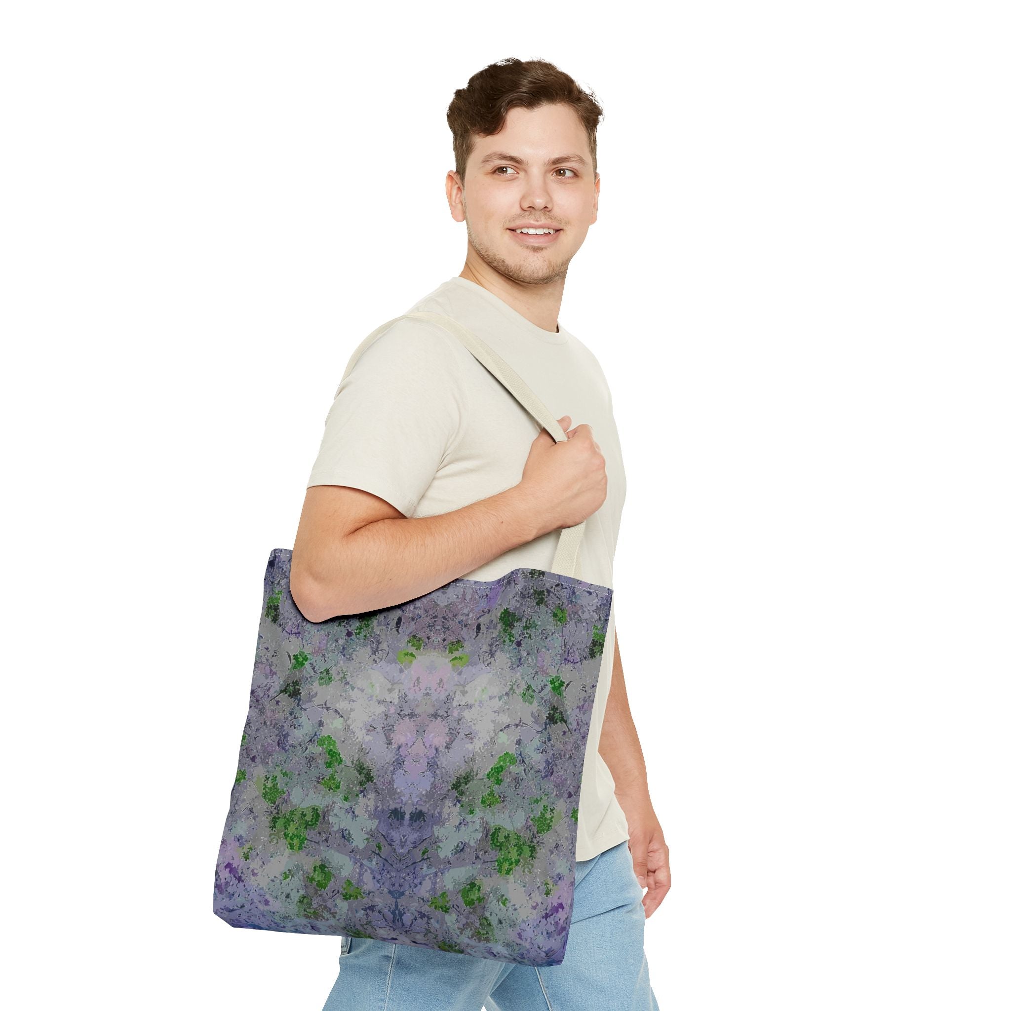 Kaleidoscope Watercolor Tote Bag – Floral Abstract AOP Carryall