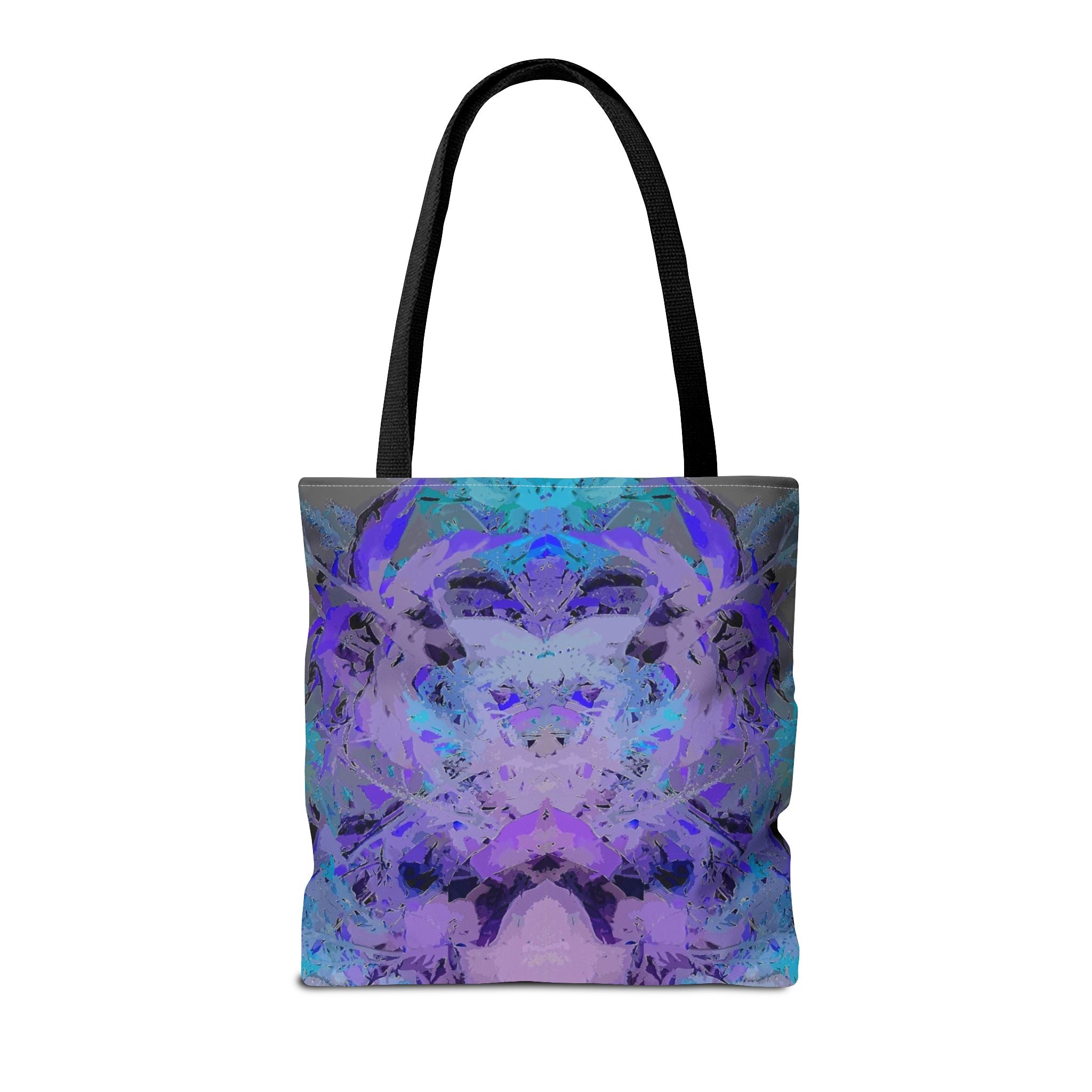 Abstract Purple Blue Mandala Tote Bag — Psychedelic Art AOP Carryall