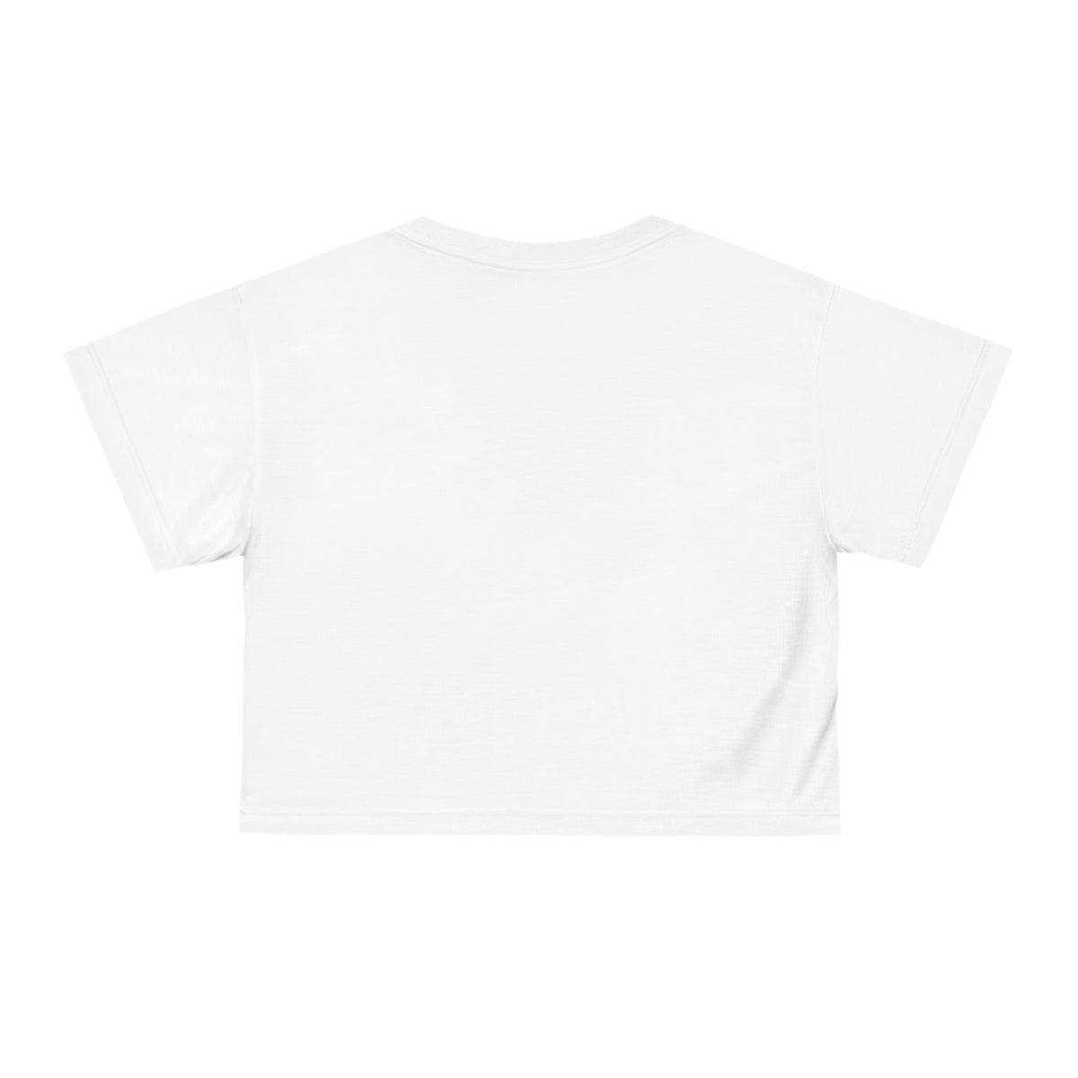 Blue Green Kaleidoscope Crop Tee — Floral Geometric Art Print