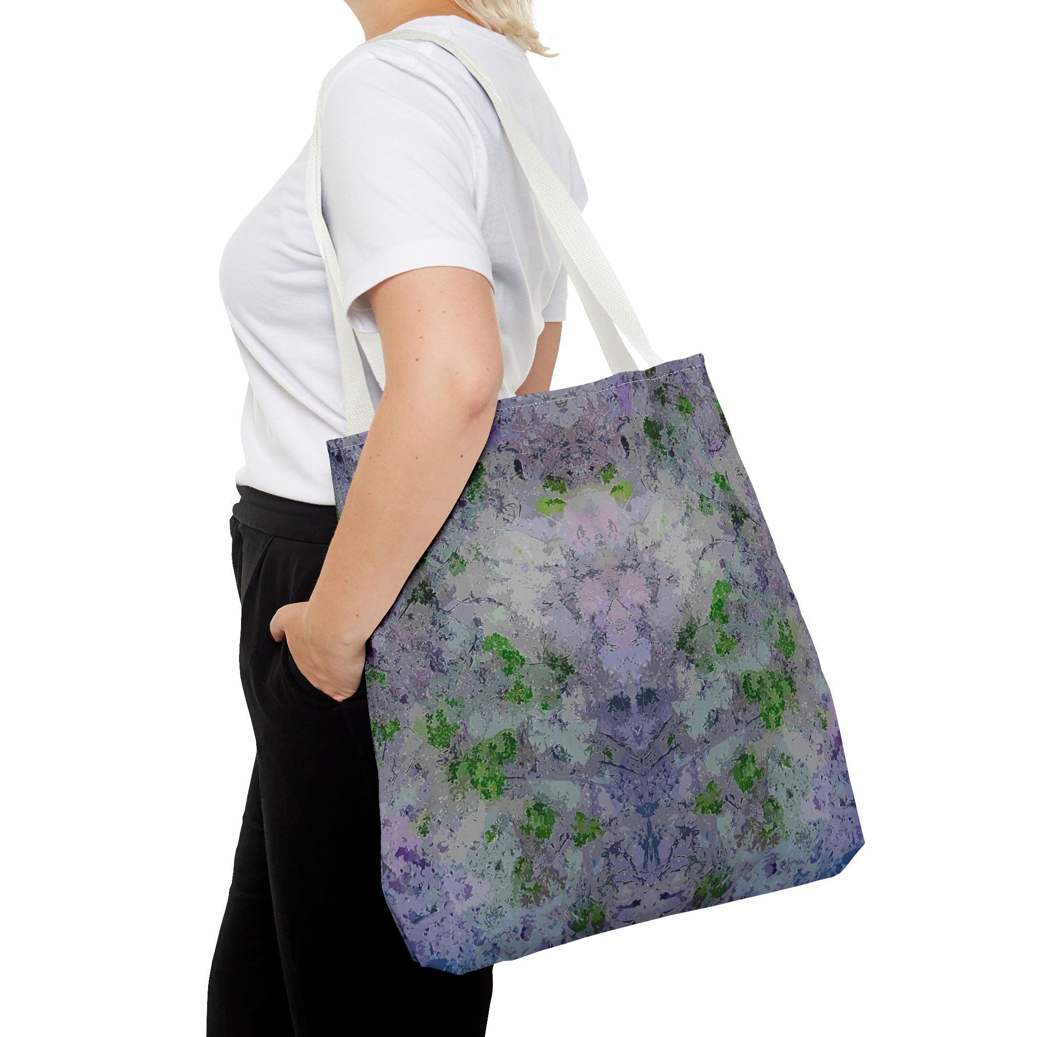 Kaleidoscope Watercolor Tote Bag – Floral Abstract AOP Carryall