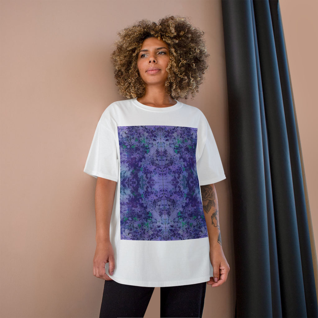 Champion T-Shirt — Purple Kaleidoscope Tie-Dye Graphic Tee