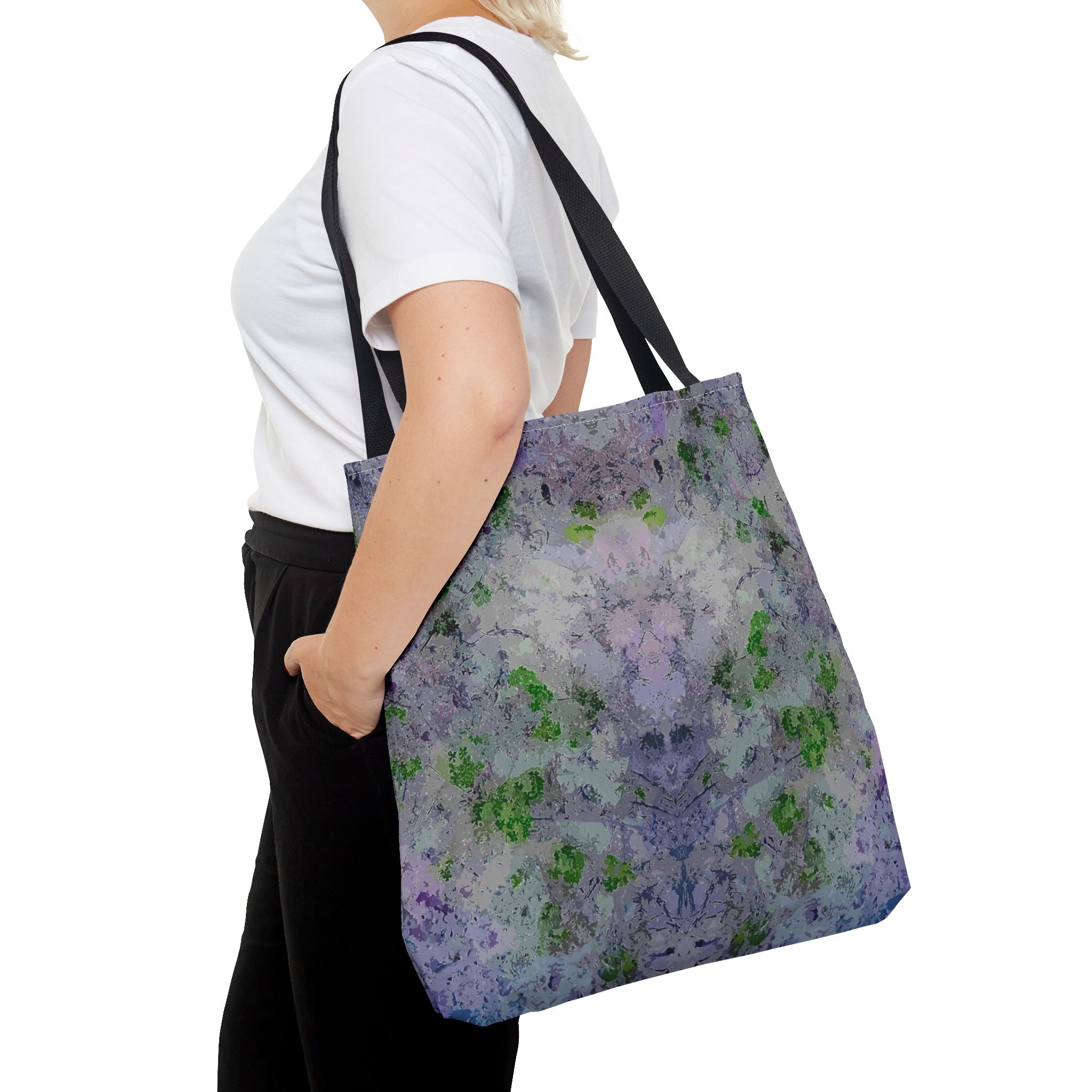 Kaleidoscope Watercolor Tote Bag – Floral Abstract AOP Carryall