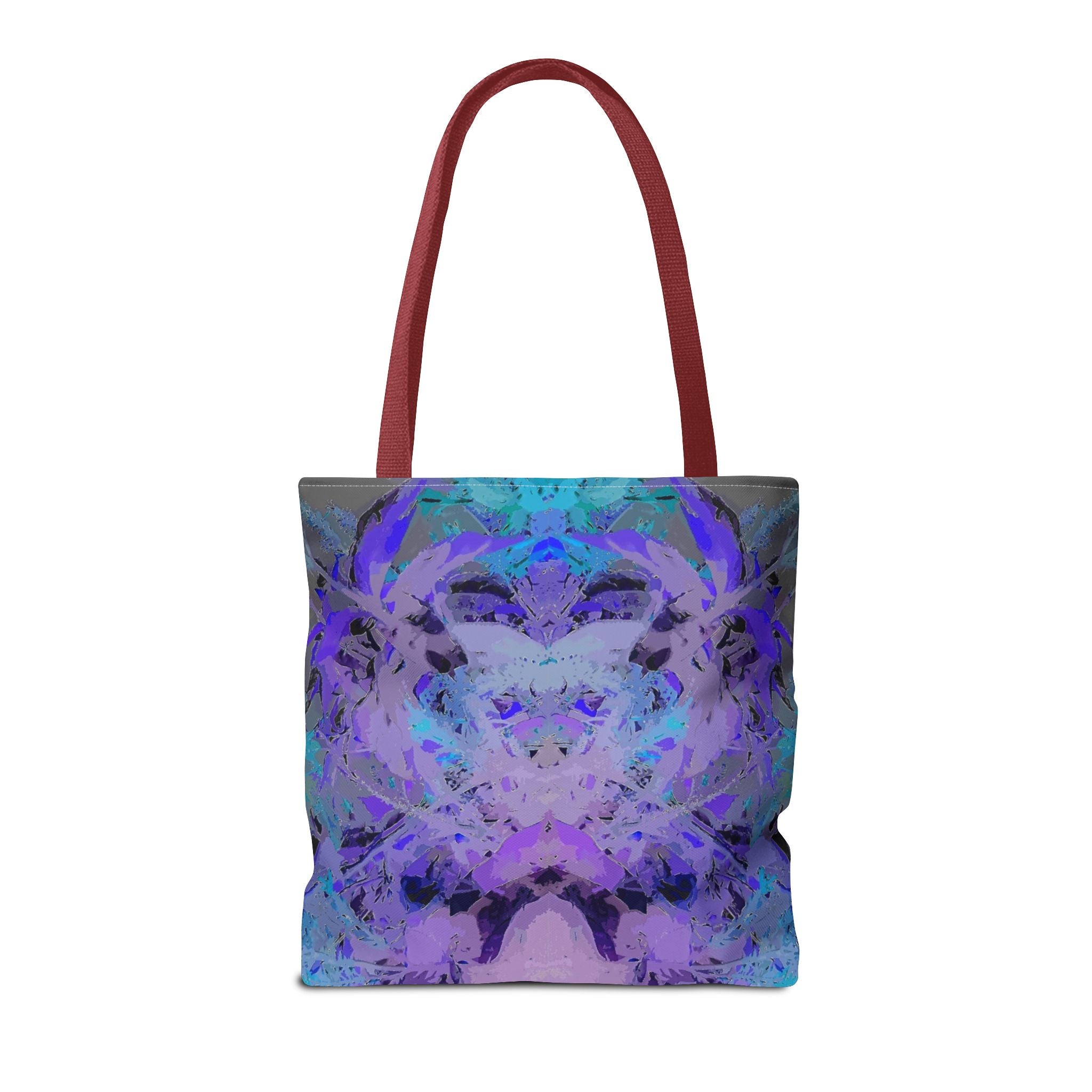 Abstract Purple Blue Mandala Tote Bag — Psychedelic Art AOP Carryall