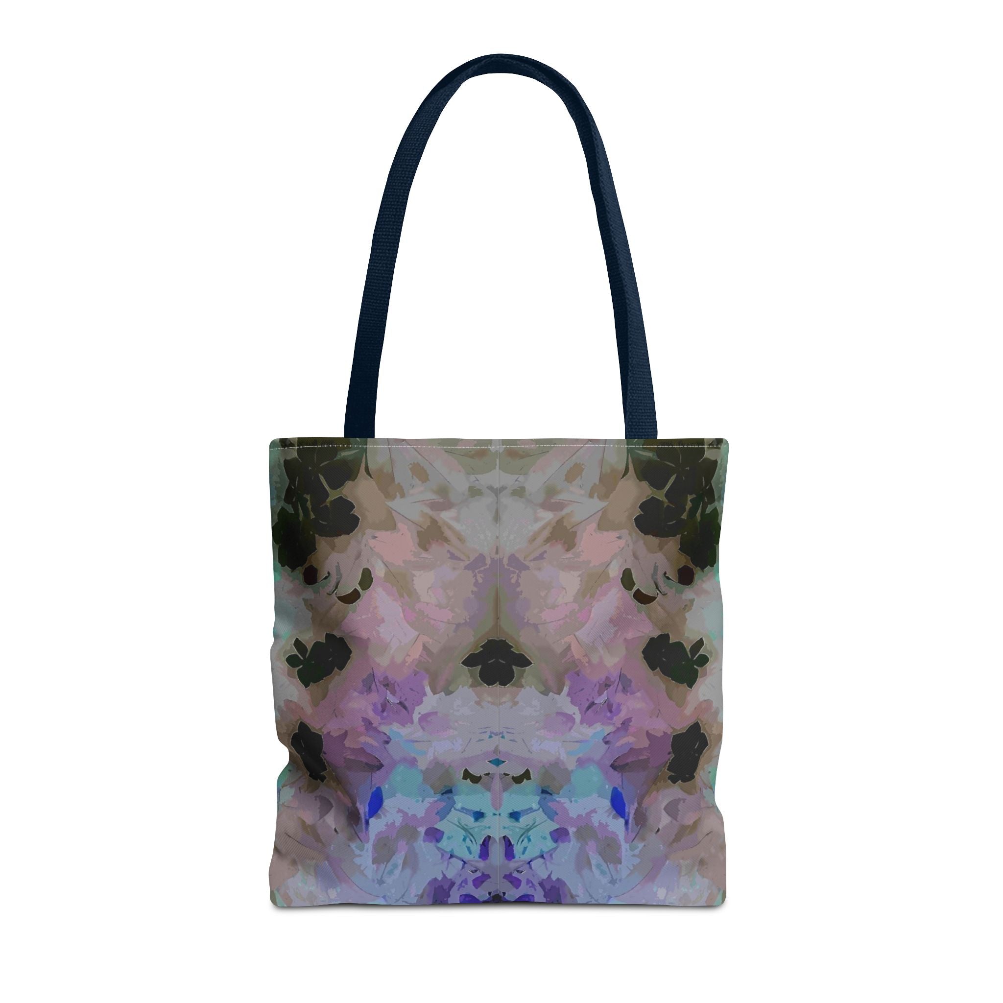 Floral Watercolor Mirror-Print Tote Bag — Pastel Bloom All-Over Print