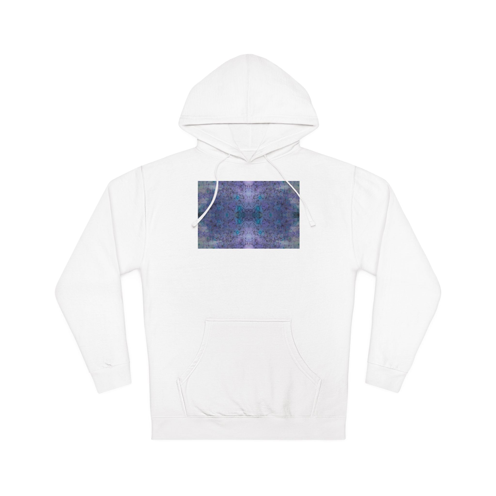 Galaxy Tile Hoodie — Abstract Purple Blue Space Graphic Hooded Sweatshirt