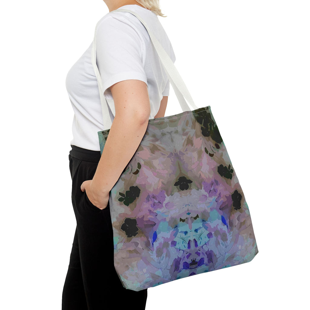 Floral Watercolor Mirror-Print Tote Bag — Pastel Bloom All-Over Print
