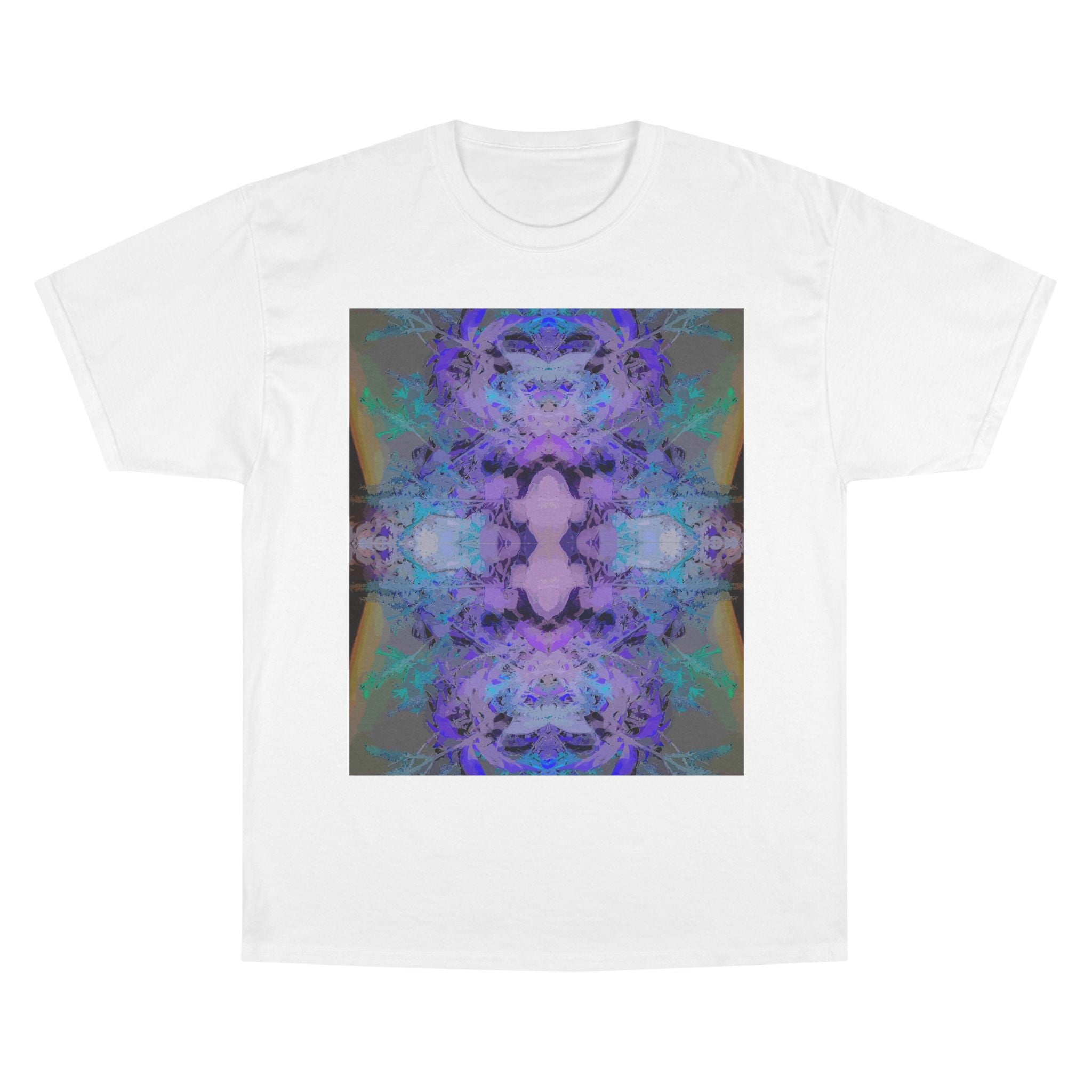 Abstract Kaleidoscope Tee — Purple Blue Symmetry Graphic T-Shirt