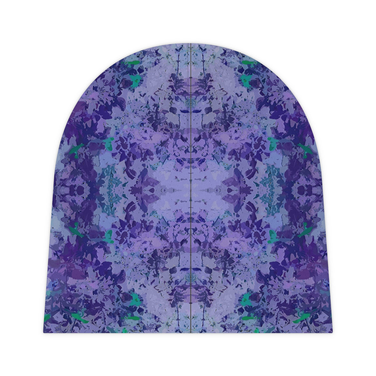 Purple Watercolor Floral Baby Beanie