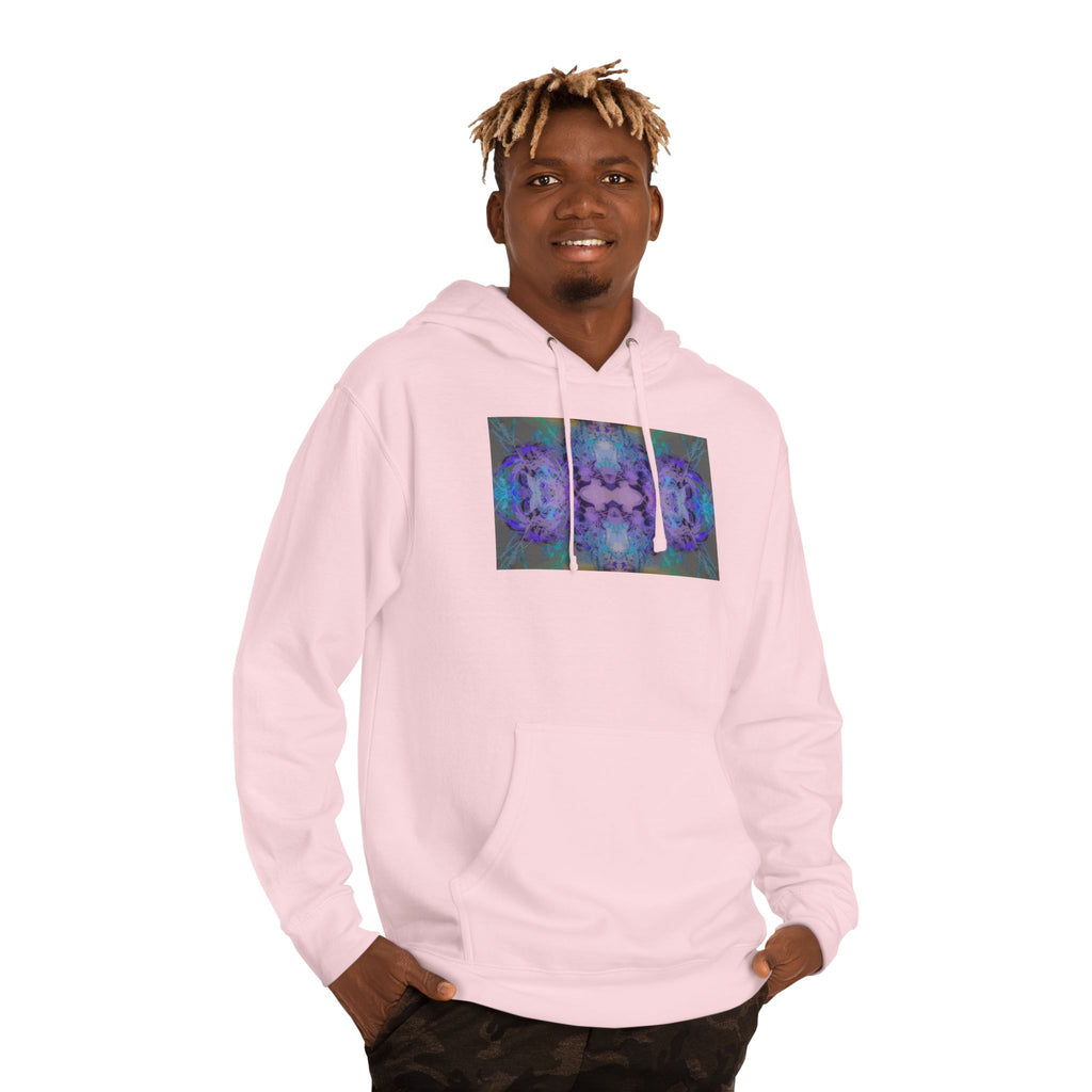 Psychedelic Kaleidoscope Hoodie — Abstract Purple Blue Art Sweatshirt