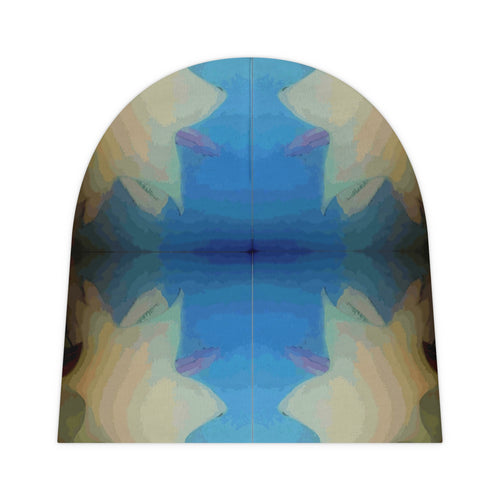 Abstract Blue Kaleidoscope Baby Beanie – Soft Infant Hat