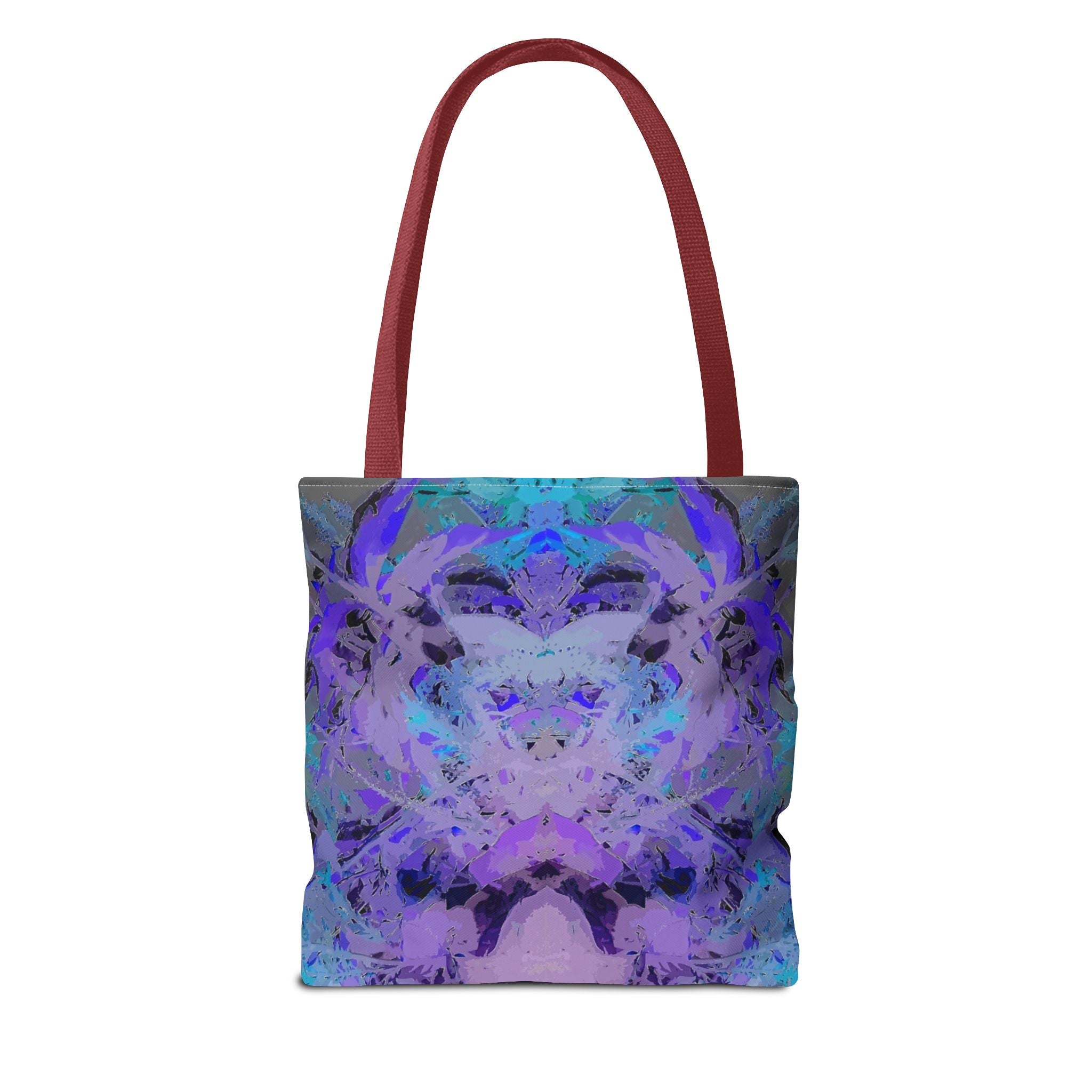 Abstract Purple Blue Mandala Tote Bag — Psychedelic Art AOP Carryall