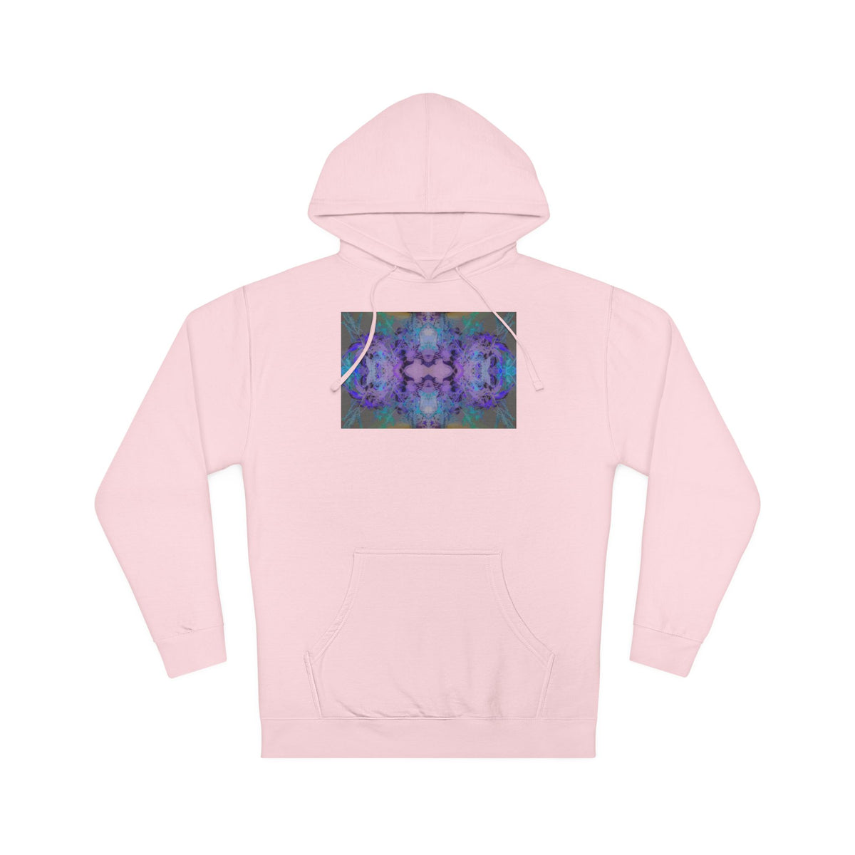 Psychedelic Kaleidoscope Hoodie — Abstract Purple Blue Art Sweatshirt