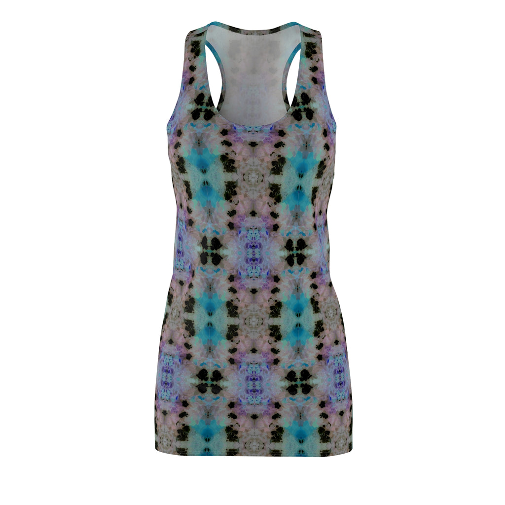 Kaleidoscope Tie-Dye Racerback Dress — Pastel Boho AOP