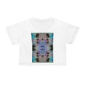 Abstract Watercolor Kaleidoscope Crop Tee — Pastel Tie-Dye Graphic