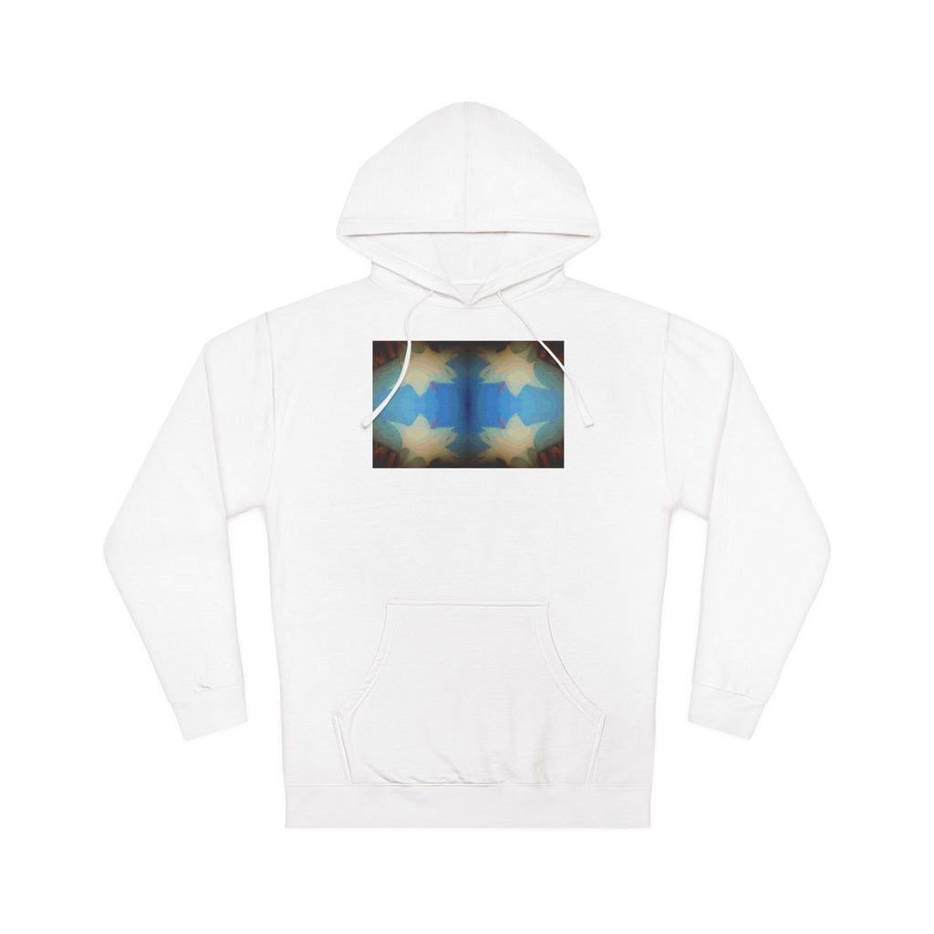 Abstract Blue Starfield Hoodie — Vintage Kaleidoscope Graphic Hooded Sweatshirt