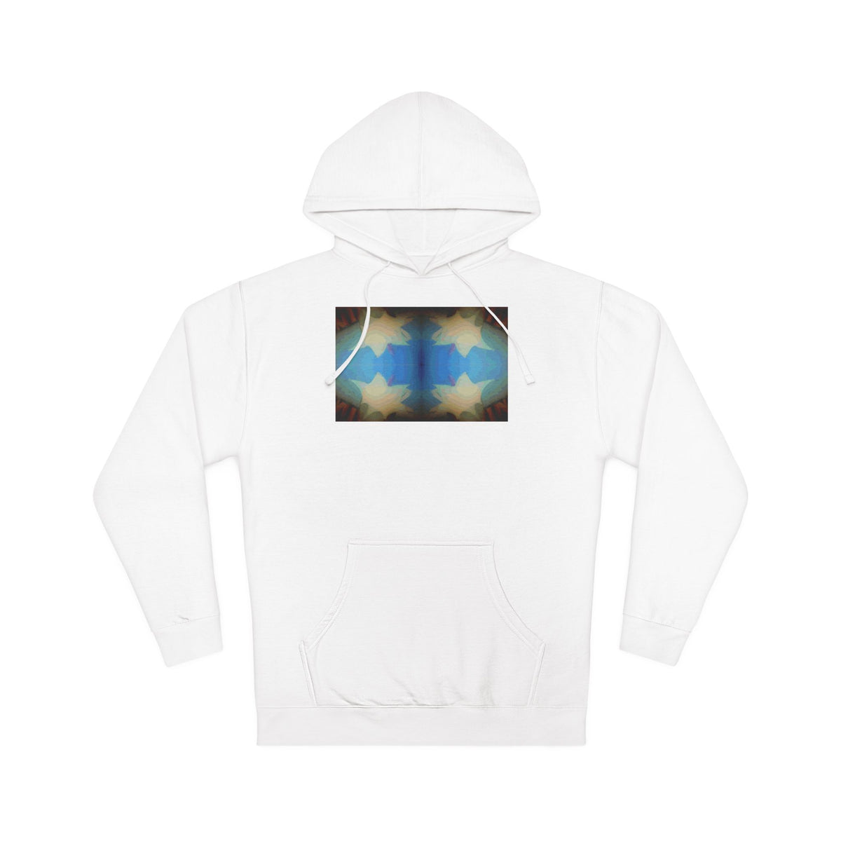 Abstract Blue Starfield Hoodie — Vintage Kaleidoscope Graphic Hooded Sweatshirt