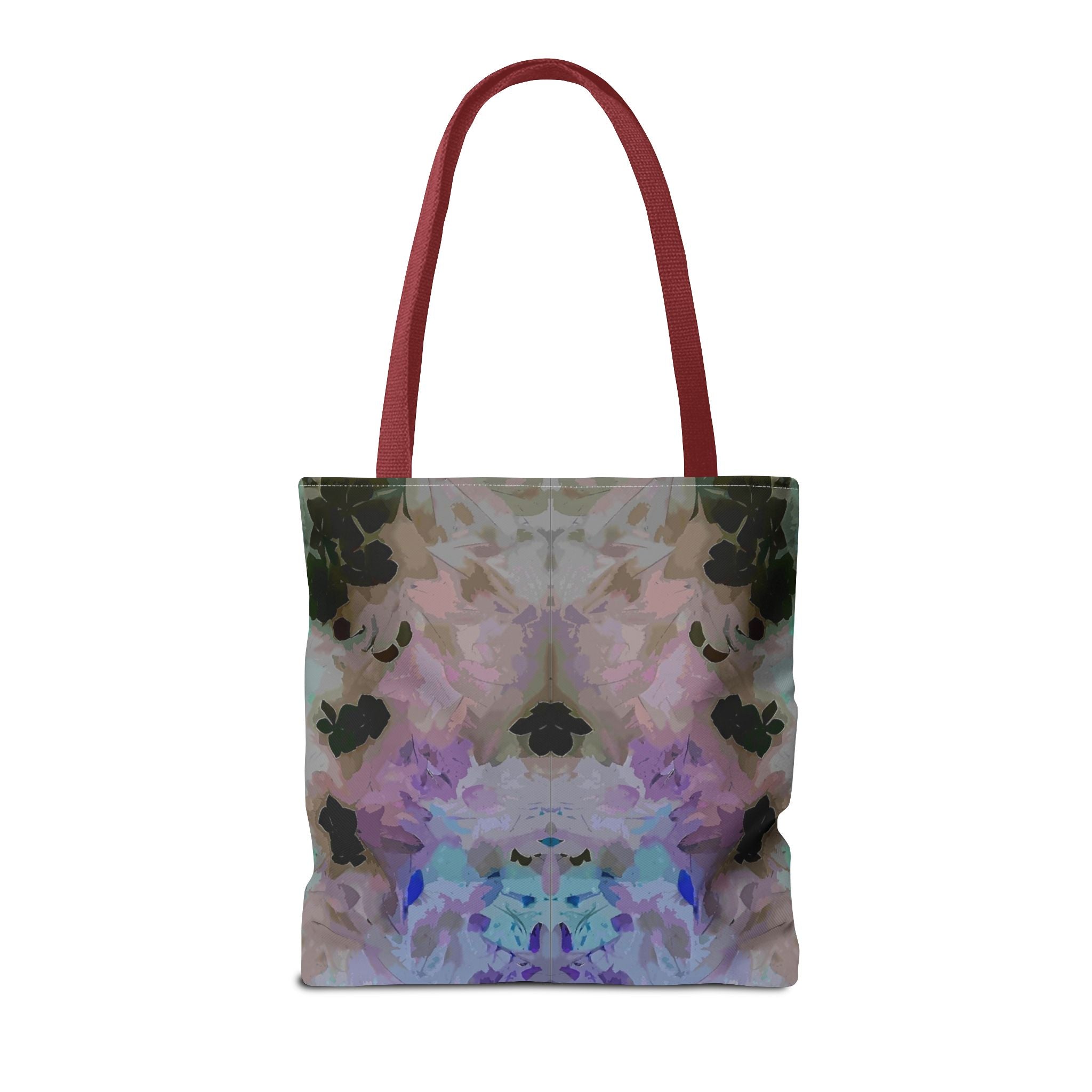 Floral Watercolor Mirror-Print Tote Bag — Pastel Bloom All-Over Print