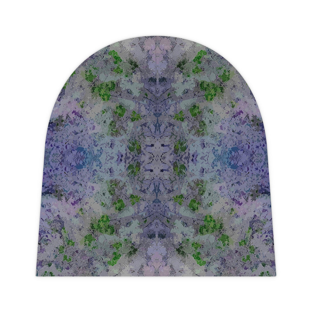 Pastel Kaleidoscope Baby Beanie – Soft Floral Abstract All-Over Print
