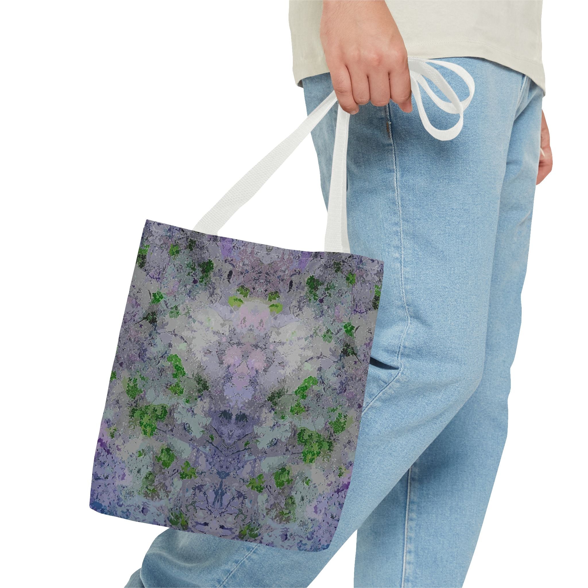 Kaleidoscope Watercolor Tote Bag – Floral Abstract AOP Carryall