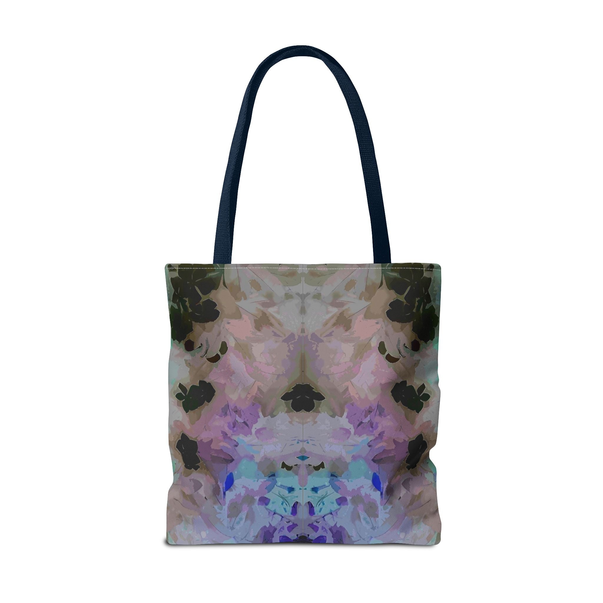 Floral Watercolor Mirror-Print Tote Bag — Pastel Bloom All-Over Print
