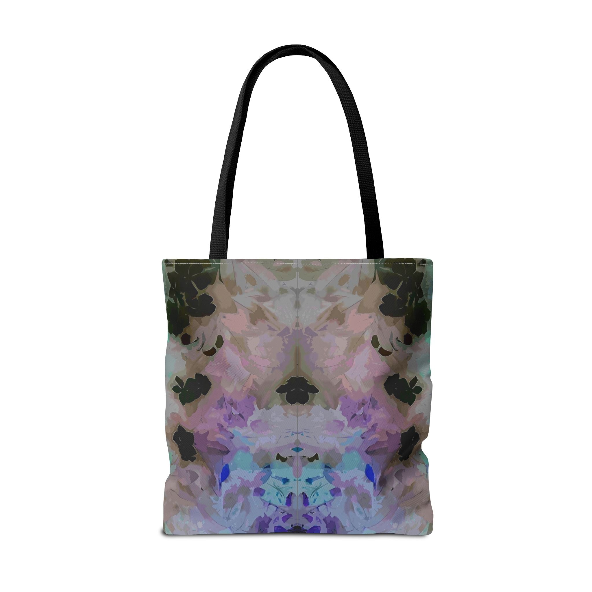 Floral Watercolor Mirror-Print Tote Bag — Pastel Bloom All-Over Print