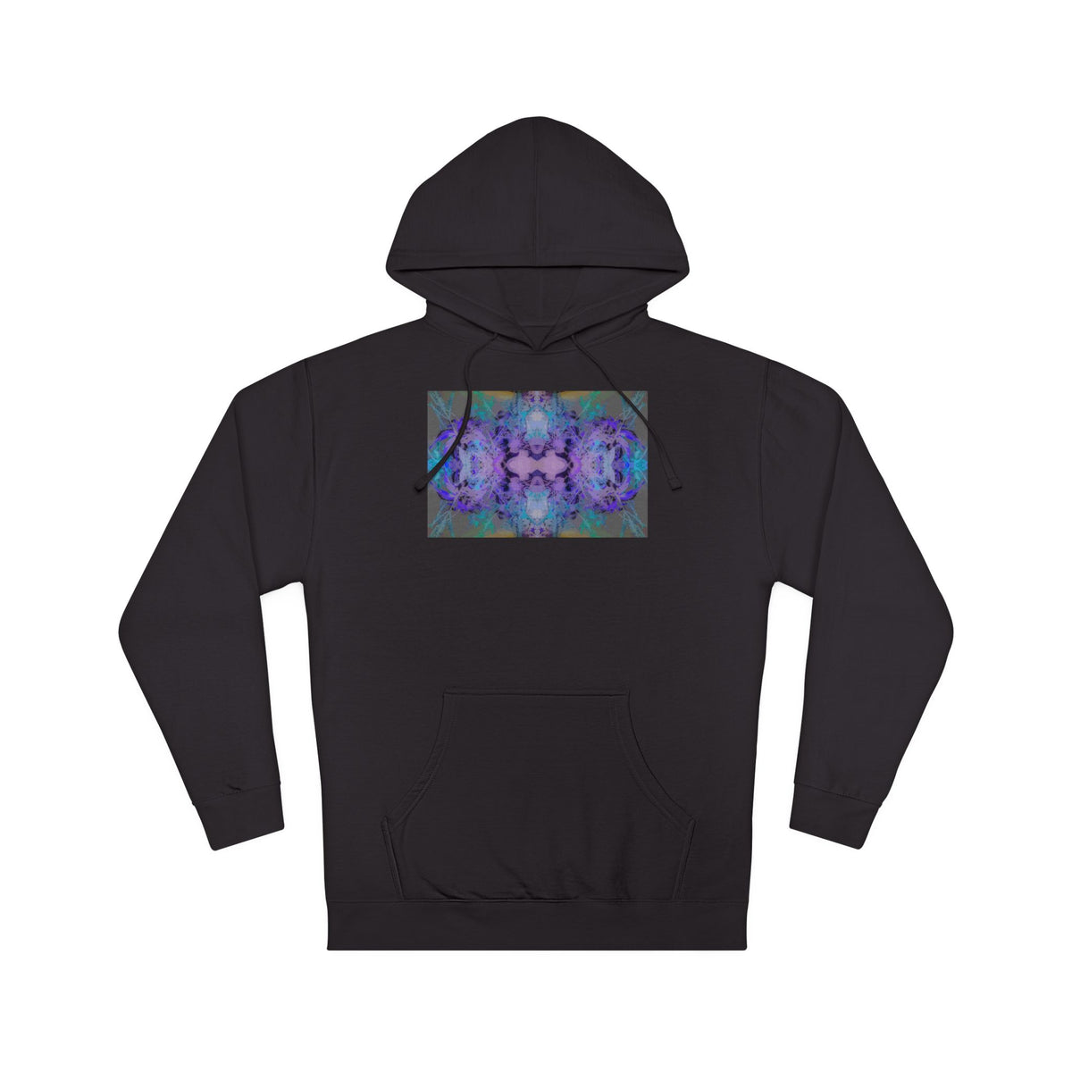 Psychedelic Kaleidoscope Hoodie — Abstract Purple Blue Art Sweatshirt