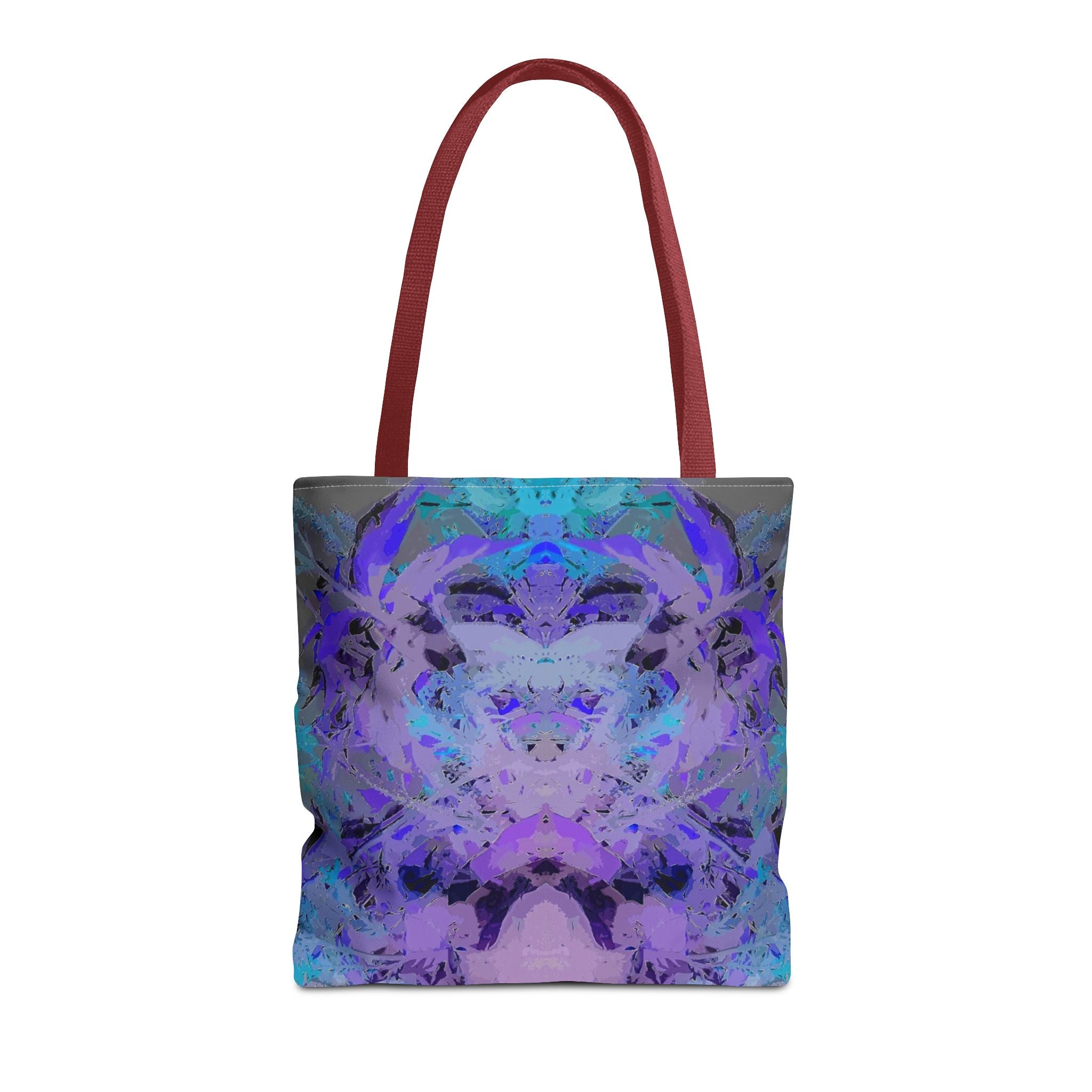 Abstract Purple Blue Mandala Tote Bag — Psychedelic Art AOP Carryall