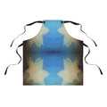 Abstract Blue Floral Apron – Symmetrical Watercolor Kitchen Apron