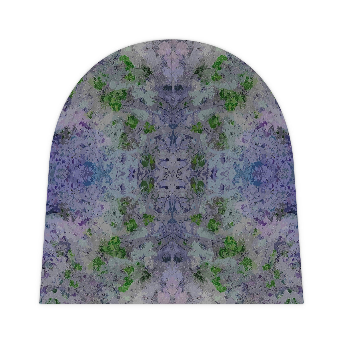 Pastel Kaleidoscope Baby Beanie – Soft Floral Abstract All-Over Print