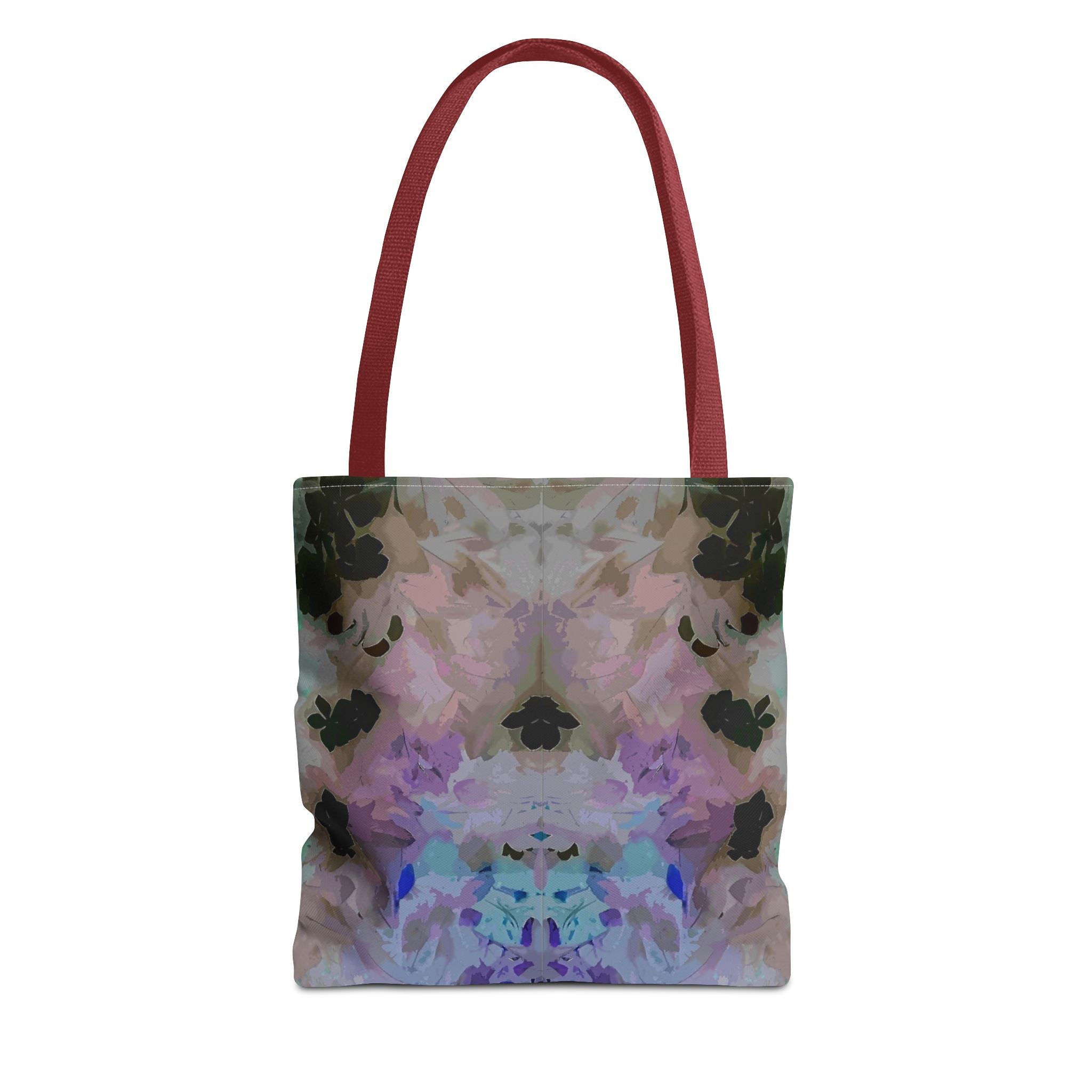 Floral Watercolor Mirror-Print Tote Bag — Pastel Bloom All-Over Print