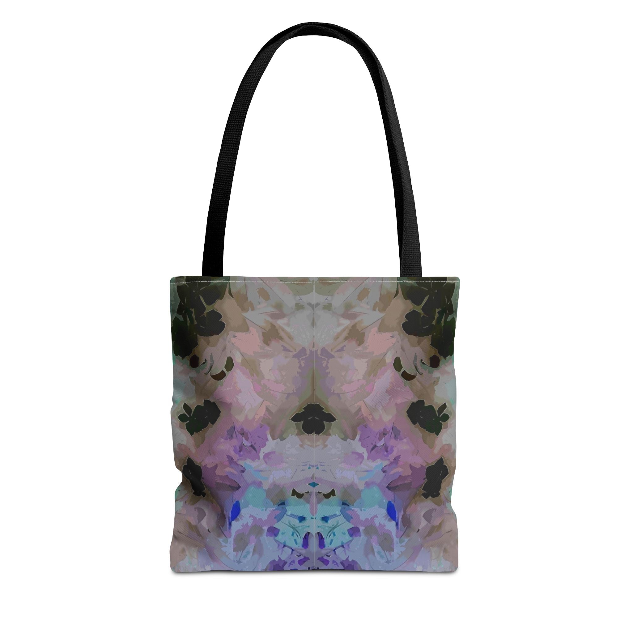 Floral Watercolor Mirror-Print Tote Bag — Pastel Bloom All-Over Print