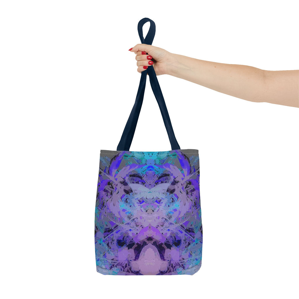 Abstract Purple Blue Mandala Tote Bag — Psychedelic Art AOP Carryall