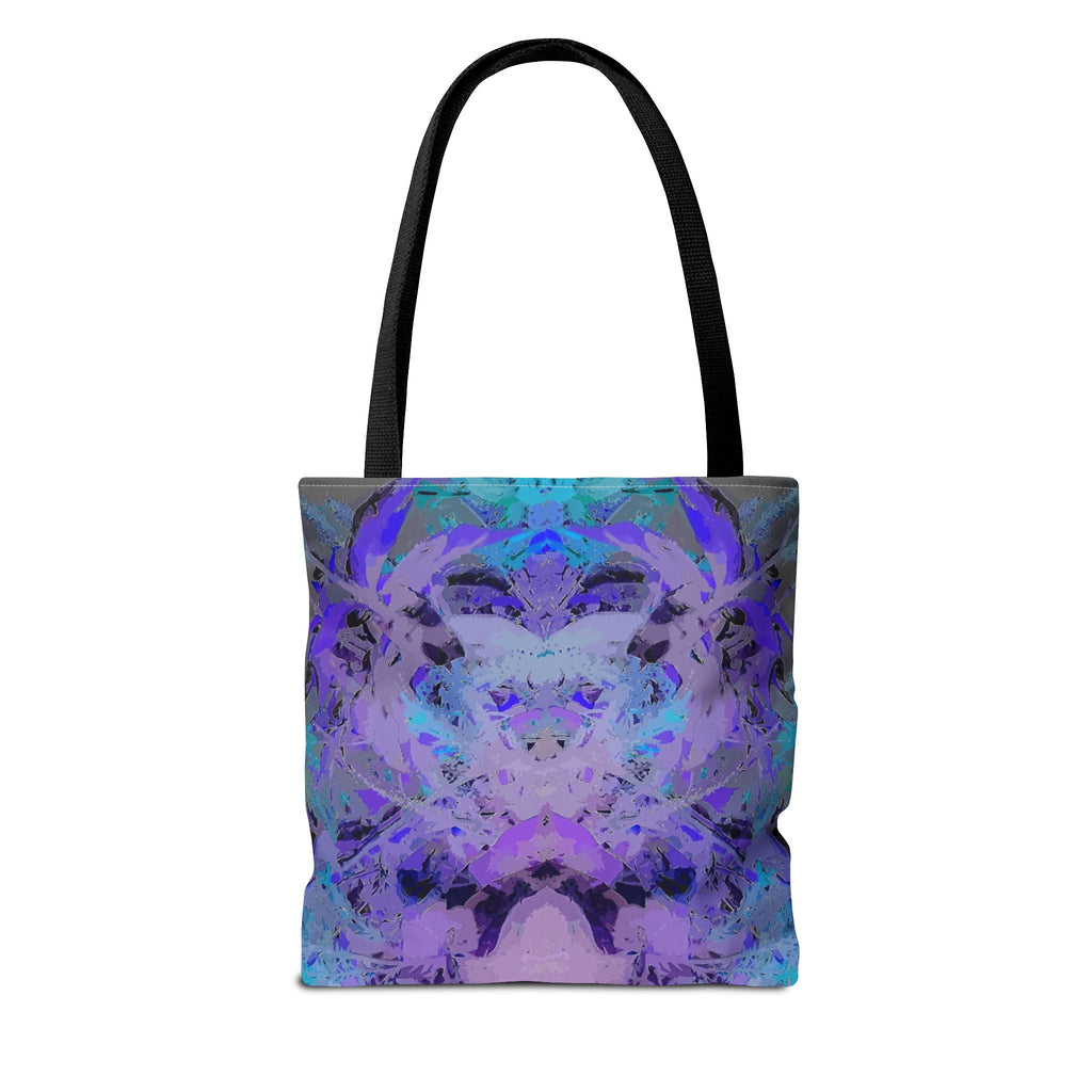 Abstract Purple Blue Mandala Tote Bag — Psychedelic Art AOP Carryall