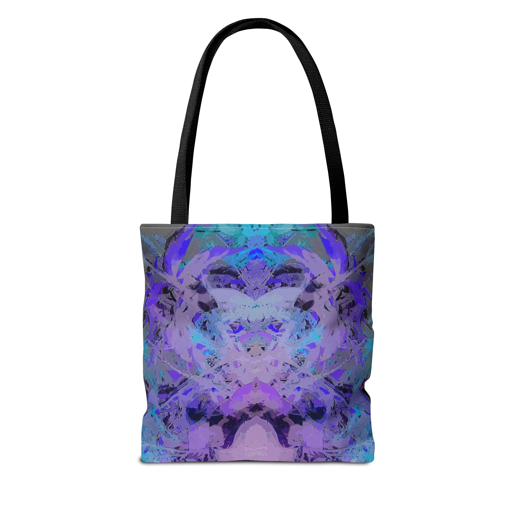 Abstract Purple Blue Mandala Tote Bag — Psychedelic Art AOP Carryall
