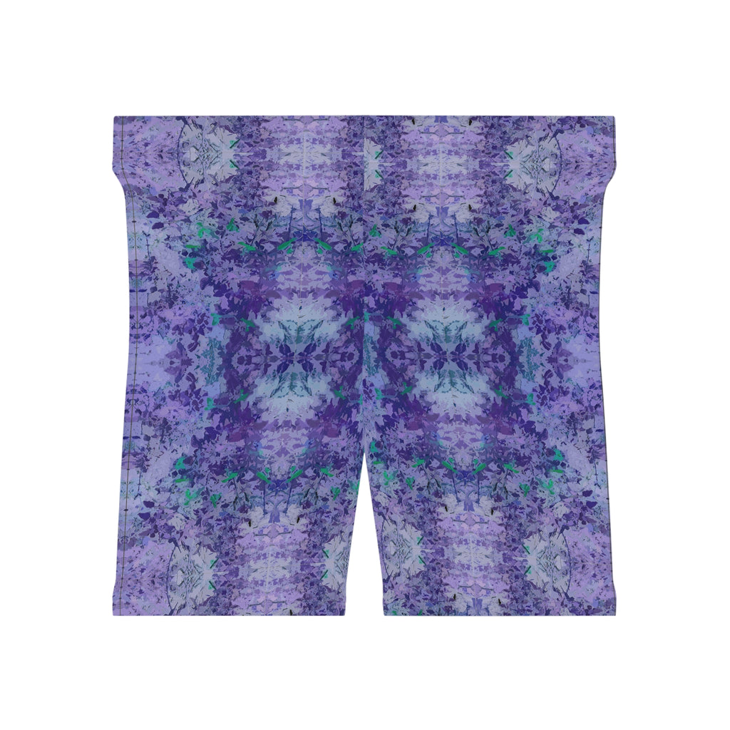 Purple Tie-Dye Biker Shorts — Women's Kaleidoscope Activewear