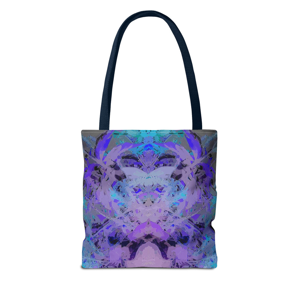 Abstract Purple Blue Mandala Tote Bag — Psychedelic Art AOP Carryall