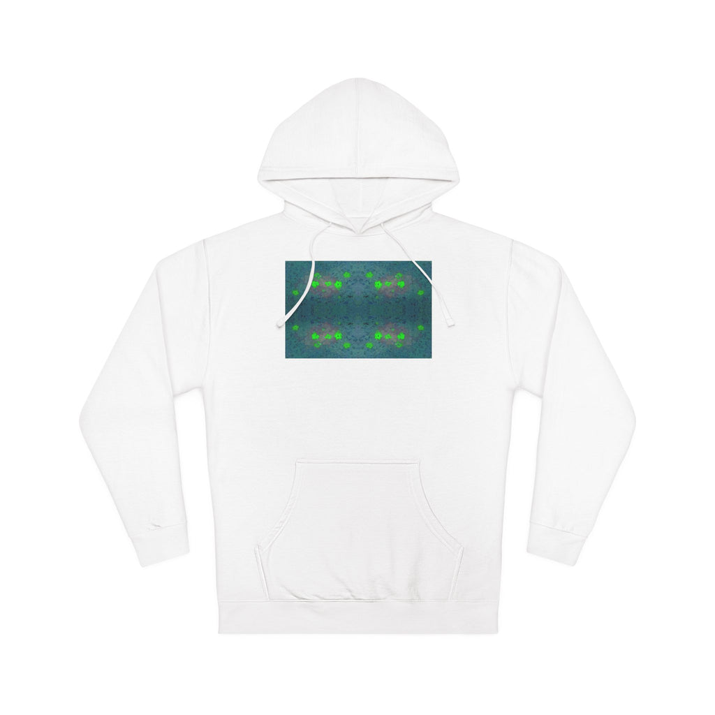 Abstract Neon Geo Hoodie — Green Glowing Pattern Pullover