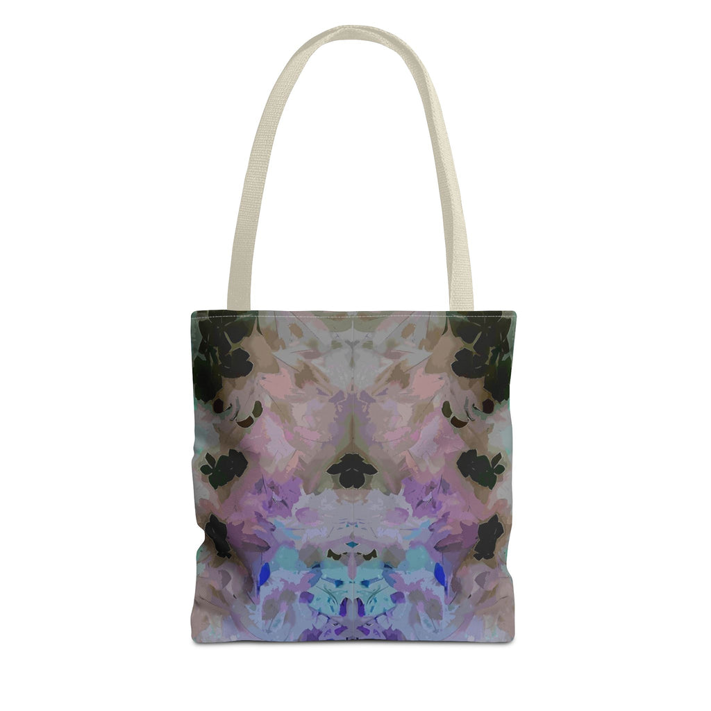 Floral Watercolor Mirror-Print Tote Bag — Pastel Bloom All-Over Print