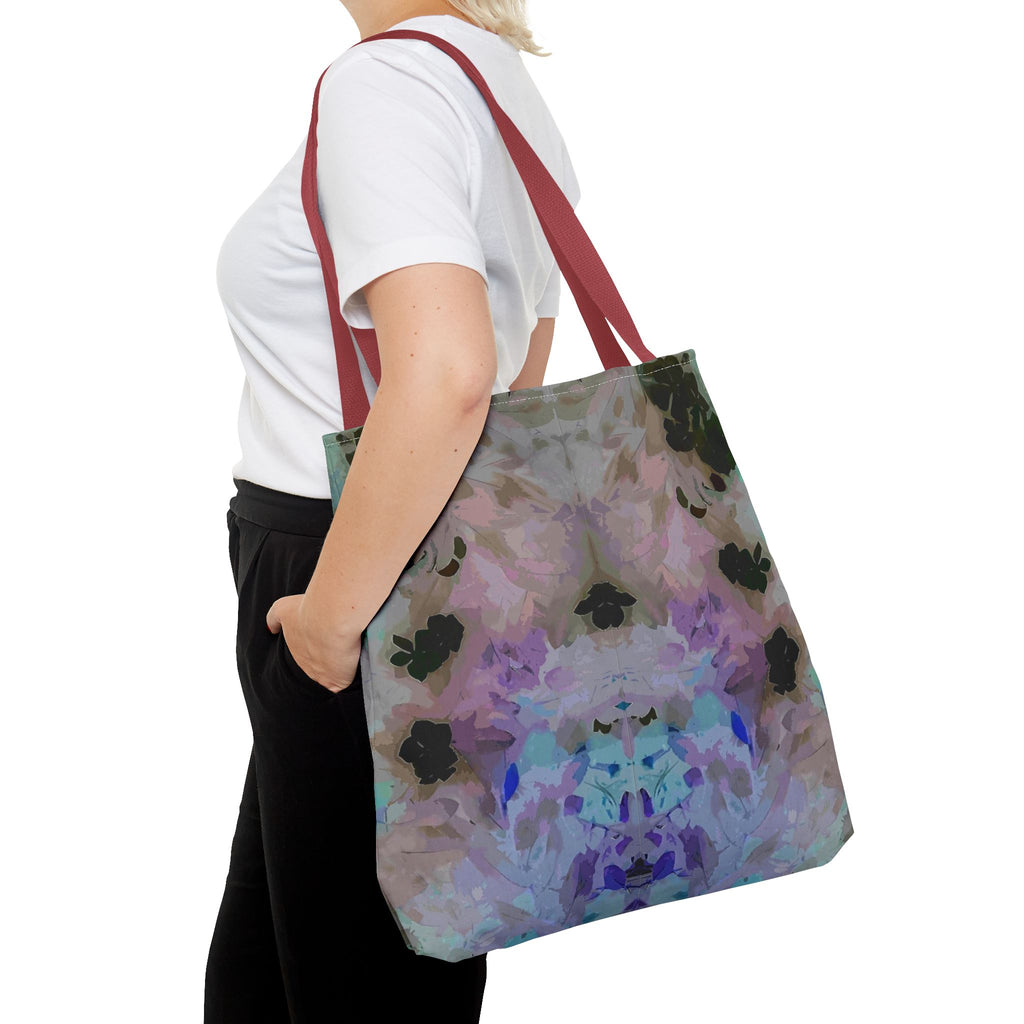 Floral Watercolor Mirror-Print Tote Bag — Pastel Bloom All-Over Print