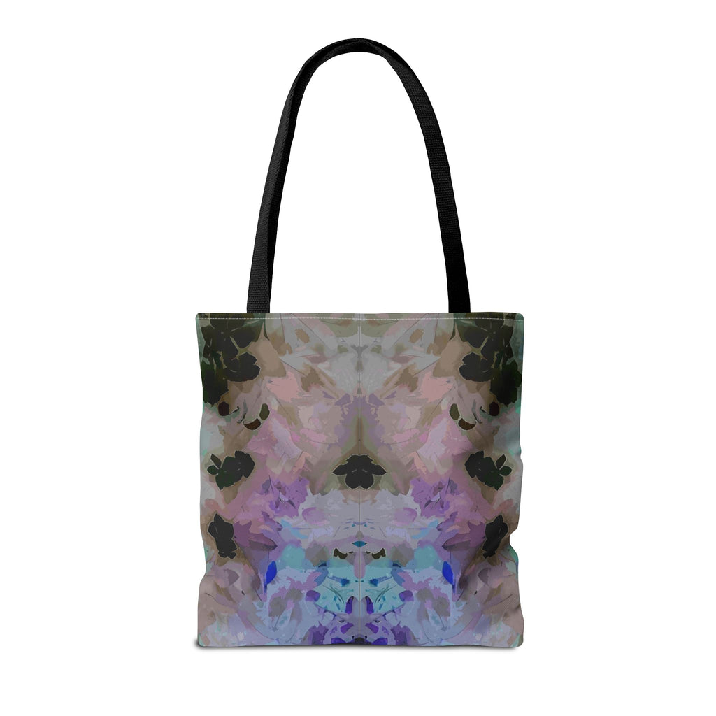 Floral Watercolor Mirror-Print Tote Bag — Pastel Bloom All-Over Print