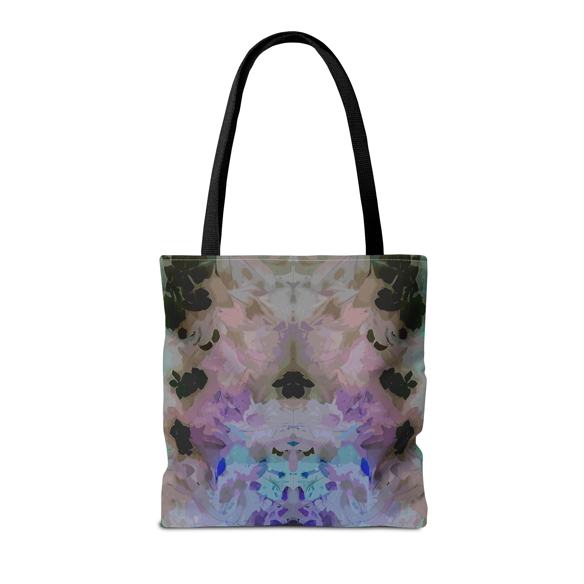 Floral Watercolor Mirror-Print Tote Bag — Pastel Bloom All-Over Print