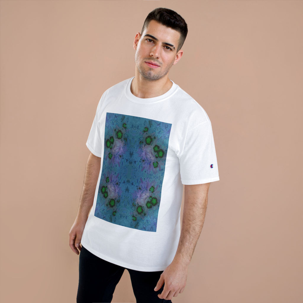 Abstract Blue-Green Kaleidoscope T-Shirt