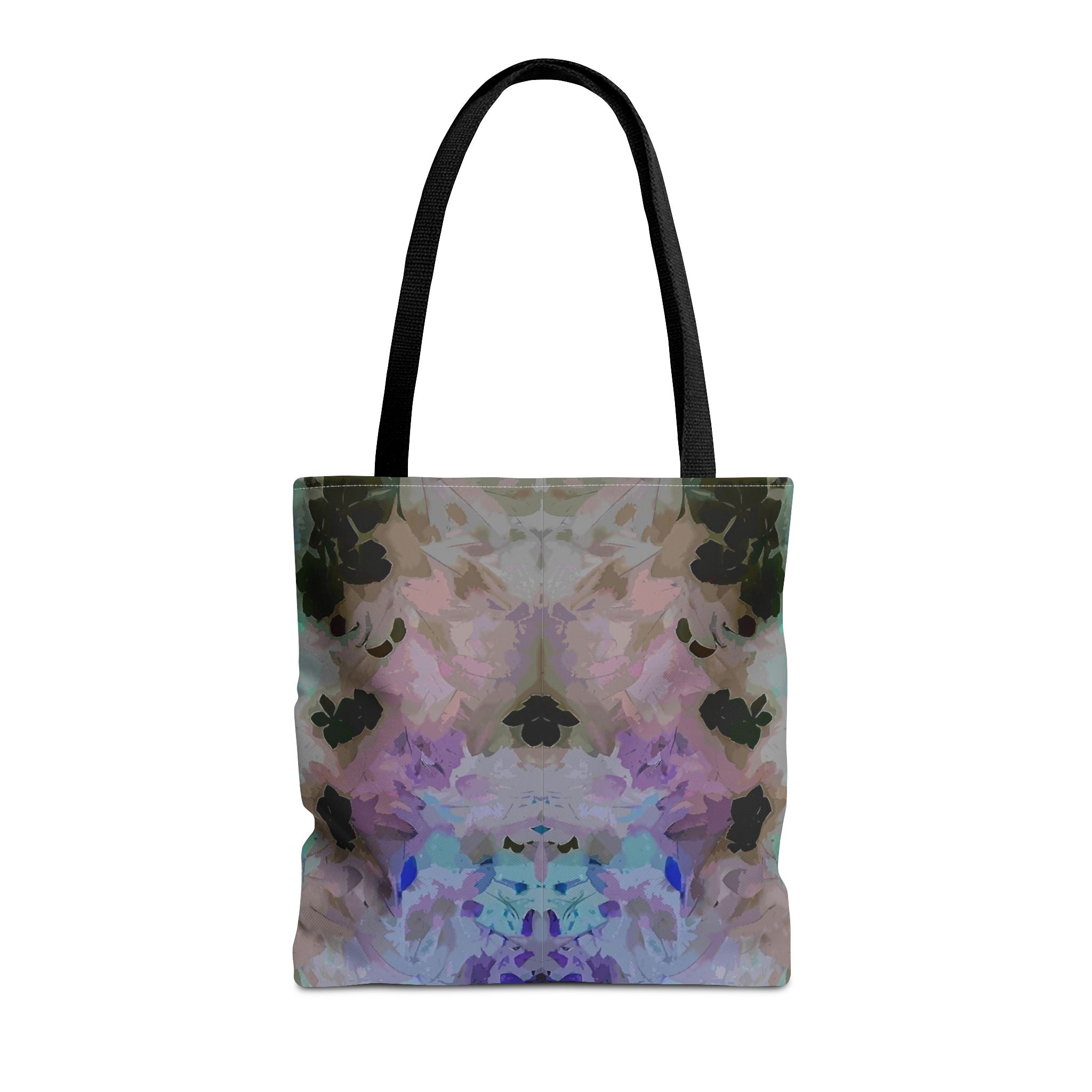 Floral Watercolor Mirror-Print Tote Bag — Pastel Bloom All-Over Print