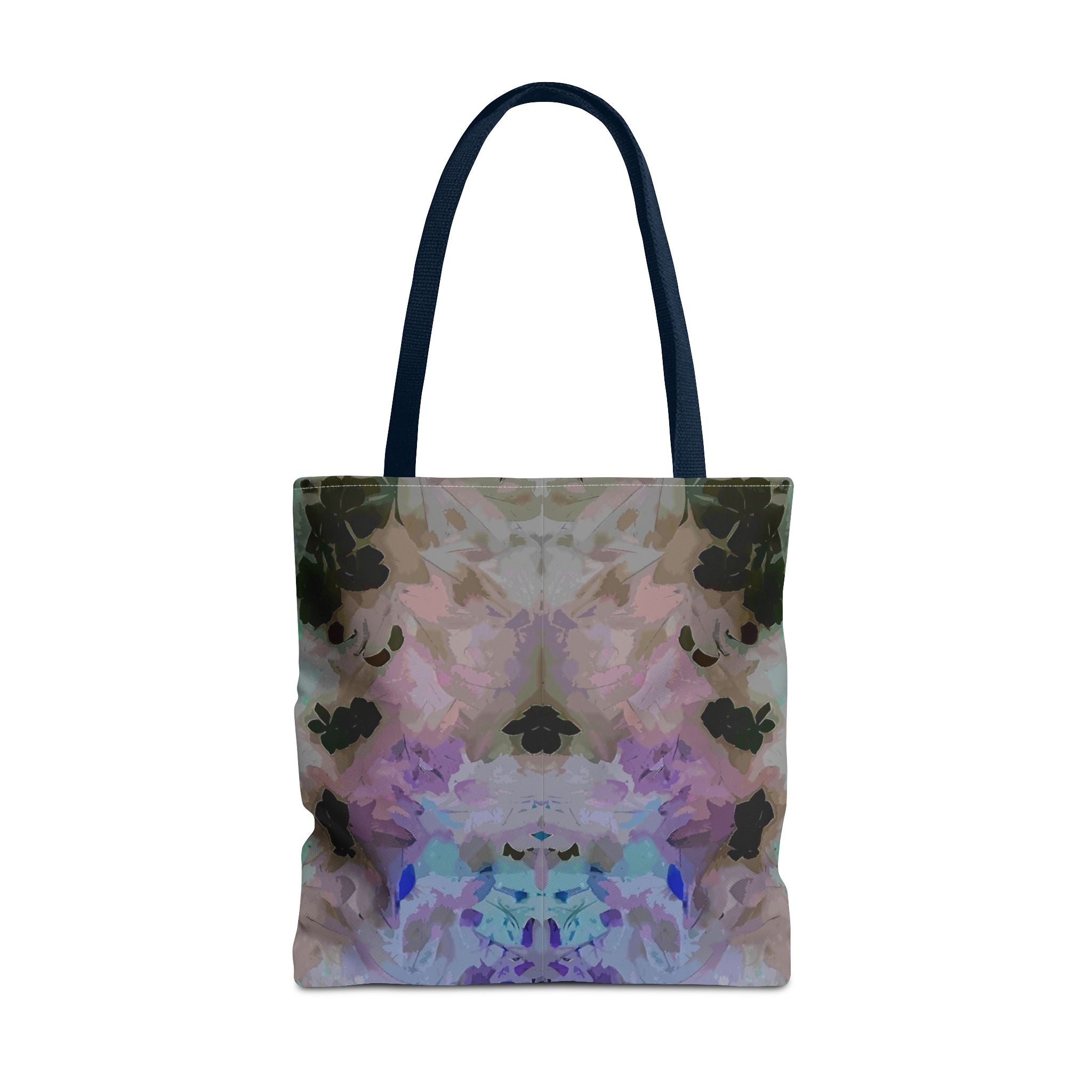 Floral Watercolor Mirror-Print Tote Bag — Pastel Bloom All-Over Print