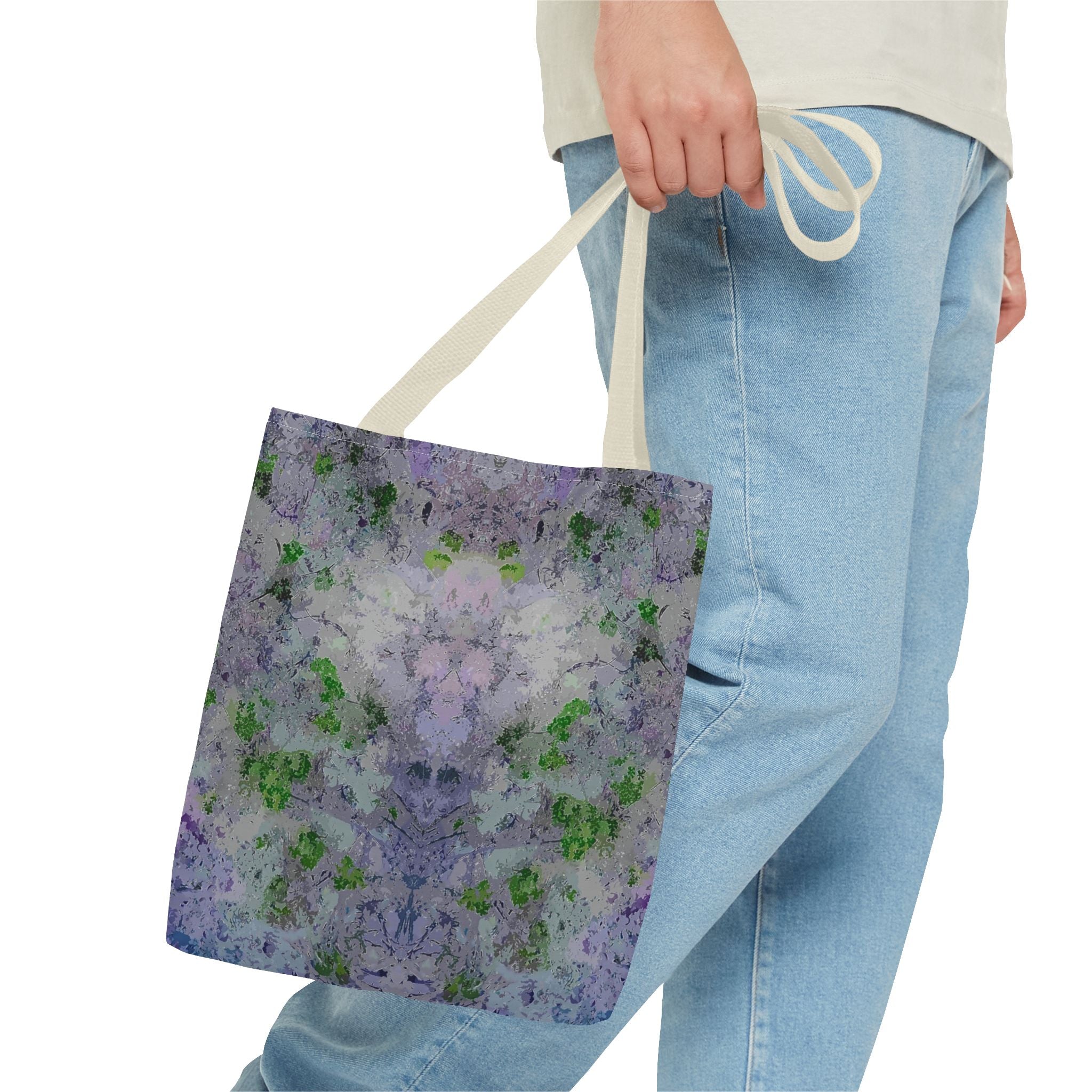 Kaleidoscope Watercolor Tote Bag – Floral Abstract AOP Carryall