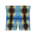 Kaleidoscope Blue Biker Shorts — Women's Patterned Athletic Shorts