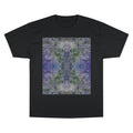Abstract Floral Kaleidoscope T-Shirt — Purple Green Symmetry Print