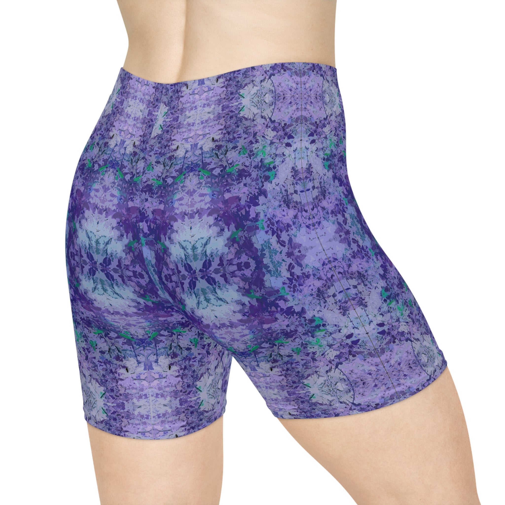 Purple Tie-Dye Biker Shorts — Women's Kaleidoscope Activewear