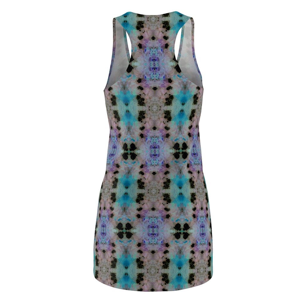 Kaleidoscope Tie-Dye Racerback Dress — Pastel Boho AOP