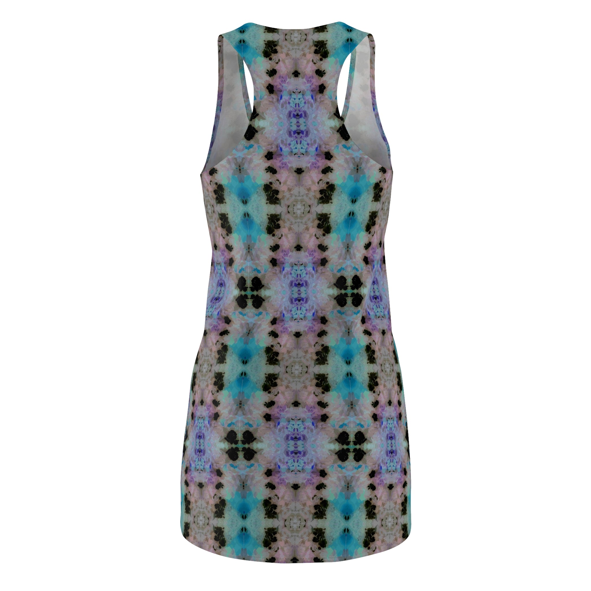 Kaleidoscope Tie-Dye Racerback Dress — Pastel Boho AOP